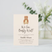 Budget Leuk Beer Baby shower Uitnodiging (Staand voorkant)