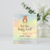 Budget Leuk Beer Baby shower Uitnodiging (Staand voorkant)