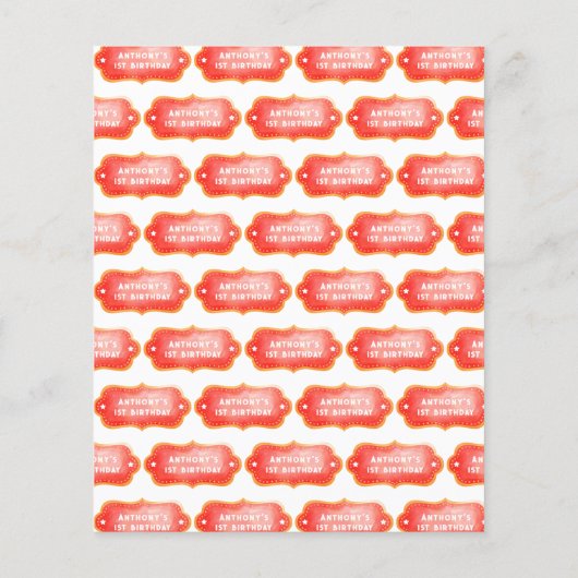 Budget Leuke Circus Carnaval Festival 1e Verjaarda Flyer (Achterkant)