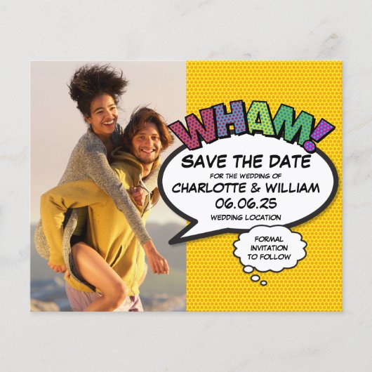 Budget Leuke Foto Bruiloft Save the Date (Voorkant)