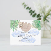 Budget Leuke luiaard Jongen's Baby shower Uitnodig (Staand voorkant)
