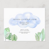 Budget Leuke luiaard Jongen's Baby shower Uitnodig (Achterkant)