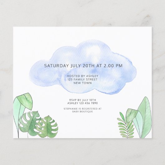 Budget Leuke luiaard Jongen's Baby shower Uitnodig (Achterkant)