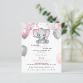 BUDGET Leuke Olifant Meisje Ballons Baby shower (Staand voorkant)