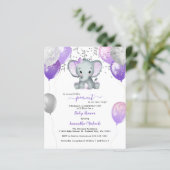 BUDGET Leuke Olifant Meisje Ballons Baby shower (Staand voorkant)