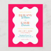 BUDGET Levendige Magenta Blauwgroen golf foto brui (Voorkant)