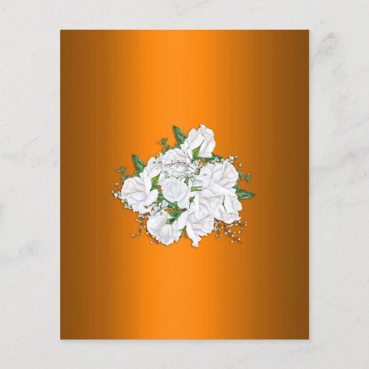 Budget Levendige Sinaasappel, Witte Bruids Rozen B Flyer (Achterkant)