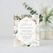Budget LG Tekst Boho Eucalyptus Palm Floral Weddin (Staand voorkant)