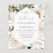 Budget LG Tekst Boho Eucalyptus Palm Floral Weddin (Voorkant)