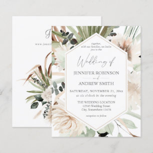 Budget LG Tekst Boho Eucalyptus Palm Floral Weddin