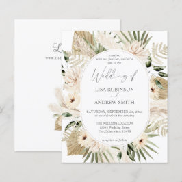 Budget LG Tekst Boho Pampas Grass Floral Wedding