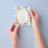 Budget LG Tekst Boho Pampas Grass Floral Wedding Flyer (Hand)