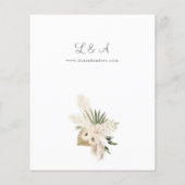 Budget LG Tekst Boho Pampas Grass Floral Wedding Flyer (Achterkant)