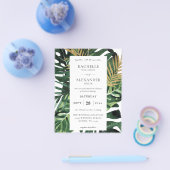 Budget LG Tropisch Palm Leaf Gold 1B Weddenschap Flyer (Enkel)