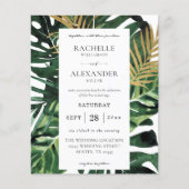 Budget LG Tropisch Palm Leaf Gold 1B Weddenschap Flyer (Voorkant)