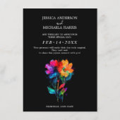Budget🌈 LGBTQ Bloemen en Pride Save The Date (Achterkant)
