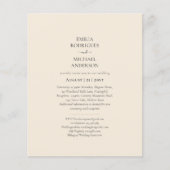 BUDGET Licht BEIGE Monochroom Huwelijk Flyer (Voorkant)