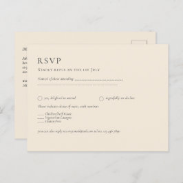 BUDGET Licht BEIGE Monochroom Trouwen Briefkaart