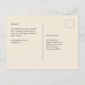 BUDGET Licht BEIGE Monochroom Trouwen Briefkaart (Achterkant)