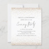 BUDGET Licht Glitter Evening uitnodiging (Voorkant)