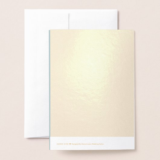 BUDGET Licht saliegroen monochroom huwelijk Folie Kaarten (Met envelop)