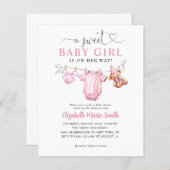 Budget lief klein roze kleding meisje Baby shower (Voorkant / Achterkant)