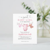 Budget lief klein roze kleding meisje Baby shower (Staand voorkant)