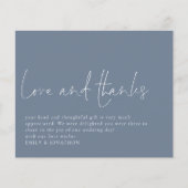 Budget Liefde Bedankt Foto Bruiloft Dank u Blauw (Voorkant)