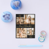 Budget Liefde en Dank Collage Trouw Dankjewel Flyer (Enkel)