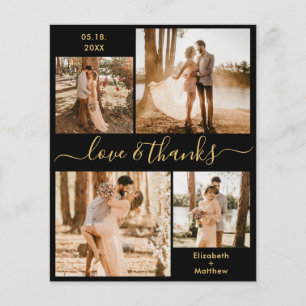 Budget Liefde en Dank Collage Trouw Dankjewel Flyer