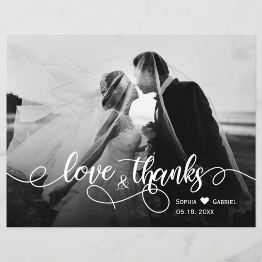 Budget Liefde en Dank Script Trouw Dank Je Wel Flyer (Voorkant)