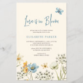 Budget liefde in bloei bruids douche uitnodiging flyer (Voorkant)