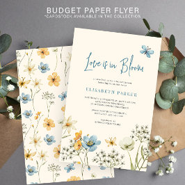 Budget liefde in bloei bruids douche uitnodiging flyer