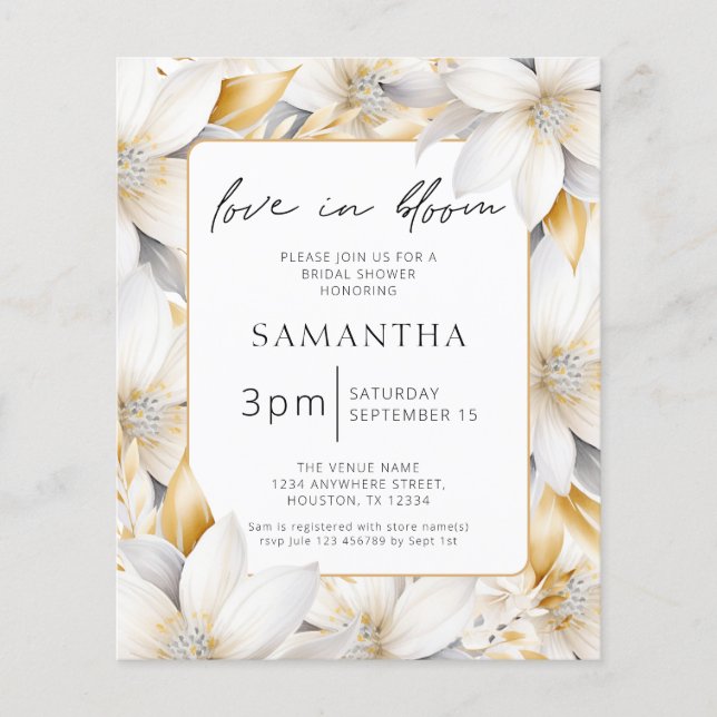 Budget Liefde In Bloom Bloemen Border Vrijgezellen (Voorkant)