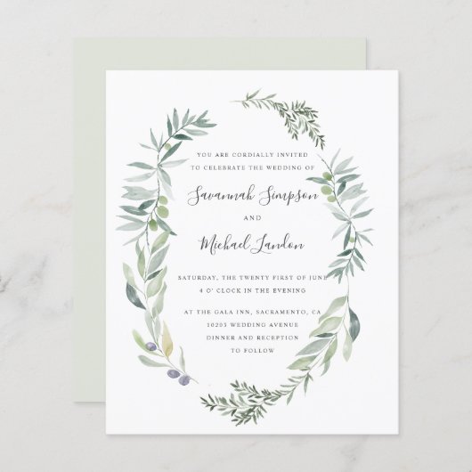 BUDGET - Lieve Olijf en blaadse bruiloft (Voorkant / Achterkant)