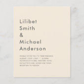 BUDGET Light BEIGE Monochrome bruiloft Flyer (Voorkant)