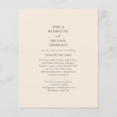 BUDGET Light BEIGE Monochrome bruiloft Flyer (Voorkant)