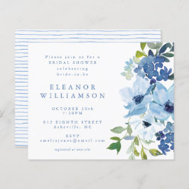 Budget Light Blue Waterverf Floral Vrijgezellenfee