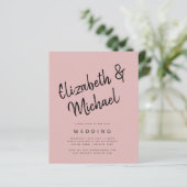 BUDGET Light Dusty Roos Pink Monochrome Weddenscha (Staand voorkant)