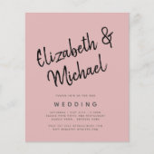 BUDGET Light Dusty Roos Pink Monochrome Weddenscha (Voorkant)