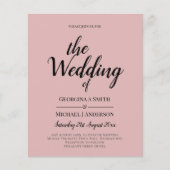 BUDGET Light Dusty Roos Pink Monochrome Weddenscha (Voorkant)