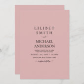 BUDGET Light Dusty Roos Pink Monochrome Weddenscha (Voorkant / Achterkant)