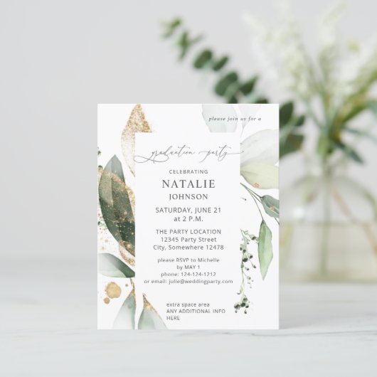 Budget Light Eucalyptus Glow Gold Graduparty (Staand voorkant)