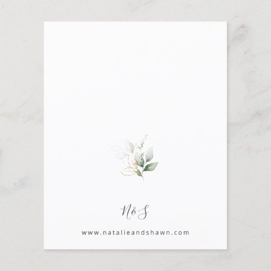 Budget Light Eucalyptus Glow Gold Weddenschap (Achterkant)