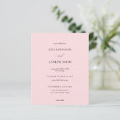Budget Light Pink Calligraphy Wedding (Staand voorkant)