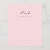 Budget Light Pink Wedding Flyer (Achterkant)