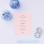 Budget Light Pink Wedding Flyer (Enkel)