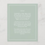 BUDGET Light Sage Green MONOCHROME Weddenschap (Achterkant)