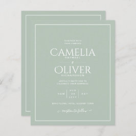 BUDGET Light Sage Green MONOCHROME Weddenschap