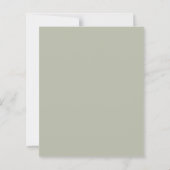 Budget Light Sage Wedding Evening Party nodigt uit (Achterkant)